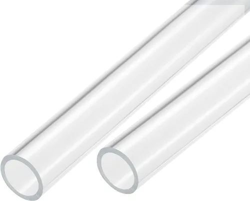 Miniatura 16 de MECCANIXITY Tubo acrílico transparente rígido redondo 18mm (0.7") ID 0.866 in (7/8") OD 14" para lámparas y linternas, sistema de refrigeración por