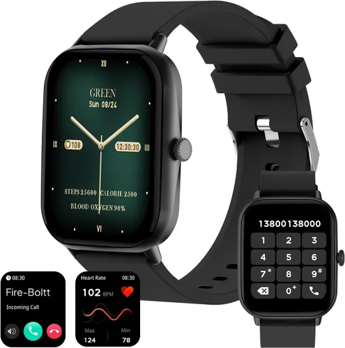 Miniatura 18 de Fire-Boltt Ninja Call Pro Max - Reloj inteligente con pantalla HD de 2.010 in (2.01 pulgadas), llamadas Bluetooth, más de 120 modos deportivos, Azul