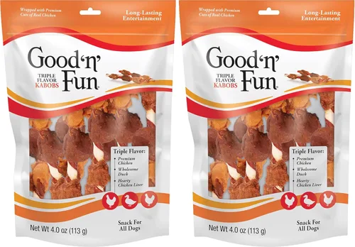 Miniatura 14 de Good'N'Fun - Brochetas de cuero crudo con triple sabor para perros