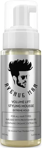Miniatura 10 de Avenue Man Volume Lift Mousse – Espuma para el cabello de 5.07 onzas con aceite de argán, proteína de seda y vitamina E para mayor fuerza, grosor