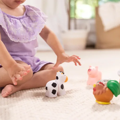 Miniatura 2 de Bloques educativos Melissa & Doug, Pop Baby Toy, 10 piezas conectables, animales de granja Animales Pop de granja