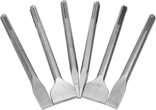 APACALI Juego de 6 brocas de cincel SDS Max, brocas de cincel de martillo giratorio de 11 pulgadas para hormigón, mampostería, extracción y