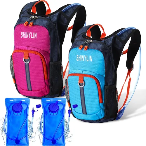 Miniatura 8 de Shinylin 2 piezas mochila de hidratación para niños con bolsa de agua de 1.5l mochila ligera para niños para senderismo mochila de agua para niños