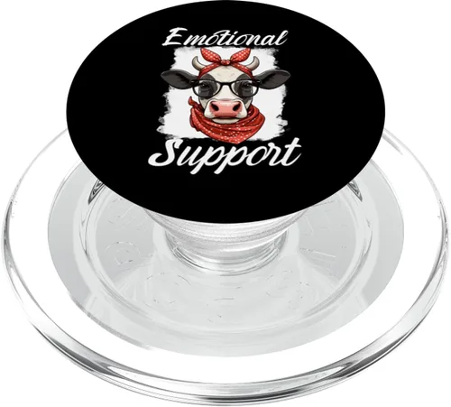 emotional support cow zootherapy and farmer's wife PopSockets MagSafe PopGrip para iPhone