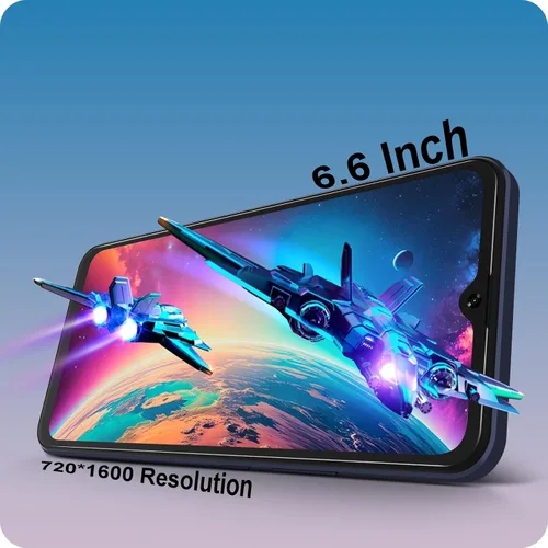 Miniatura 6 de 6.6 "HD+ teléfono celular 4G Android 12 Teléfono inteligente Octa-Core 6 (3+3)+16GB Expandir 512GB Dual Nano SIM Desbloqueado Teléfonos Android