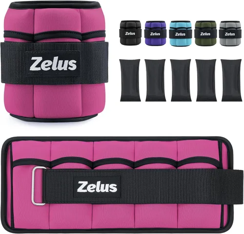 Miniatura 15 de ZELUS - 1 par de pesas de tobillo ajustables, correas de peso para piernas modularizadas de 2, 4, 6, 8, 10 libras para mujeres y hombres, juego