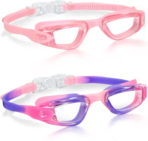 Miniatura 8 de Aegend - Gafas de natación de 2 unidades, gafas de natación para niños, niños y niñas de 3 a 14 años Azul y verde claro