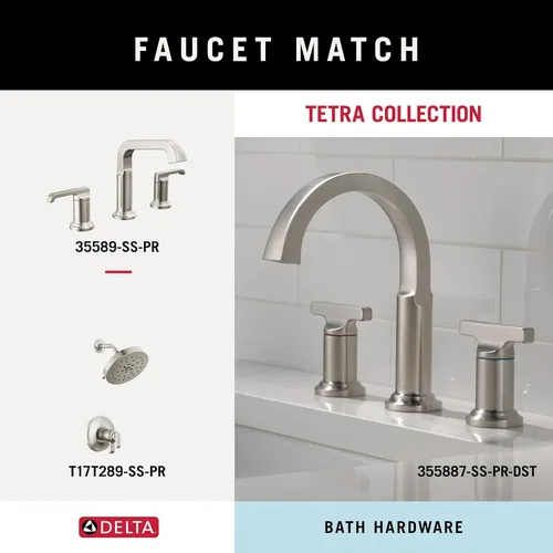 Miniatura 5 de DELTA FAUCET 78908-SS Tetra - Toallero de mano de acero inoxidable, accesorios de baño, 8 pulgadas