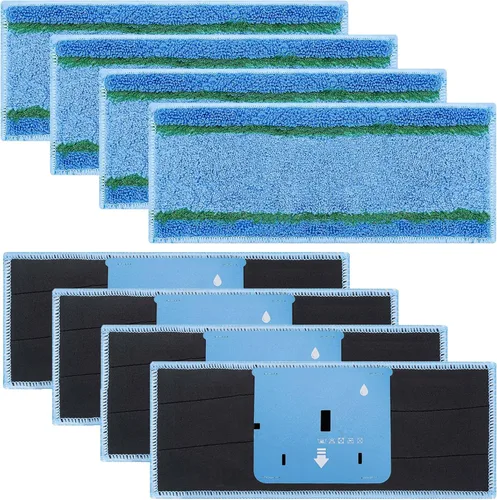 Juego de 8 almohadillas húmedas M6 para iRobot Braava Jet m6 (6110) (6012) (6112) (6113) Robot Mop Ultimate, almohadillas húmedas de limpieza Azul-8