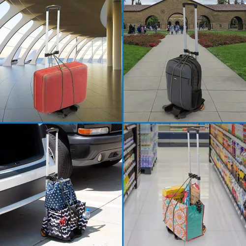Miniatura 4 de Mount-It! Carrito de equipaje plegable con ruedas Fuerte, compacto, soporta 77 libras - Transporta cajas, mochilas sin problemas