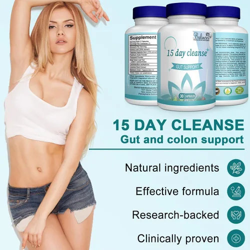 Miniatura 6 de Limpieza de 15 días, apoyo intestinal y de colon, desintoxicación avanzada de limpieza intestinal de 15 días para mujeres y hombres con senna