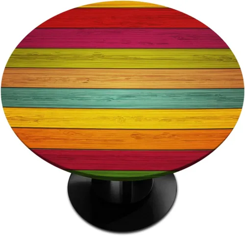 Miniatura 16 de Pardick - Mantel redondo de textura de mármol con borde elástico de mármol gris, pequeño mantel redondo, mantel circular lavable para decoración