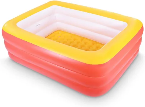 Piscinas inflables para niños y adultos, 82 x 57 x 25 pulgadas con suelo suave inflable, piscina familiar duradera para patio trasero, jardín o 82