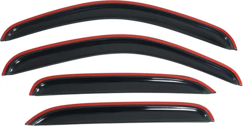 Miniatura 7 de IKON MOTORSPORTS - Visera de ventana compatible con Chevy Tahoe GMC Yukon 2007-2014, estilo delgado, acrílico, ahumado, 4 unidades, protección