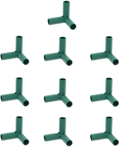 Miniatura 15 de 25 conectores de marco de invernadero de 0.63 pulgadas, accesorios de PVC para edificios, tubo de esquina de 3 vías y 4 vías, clips giratorios