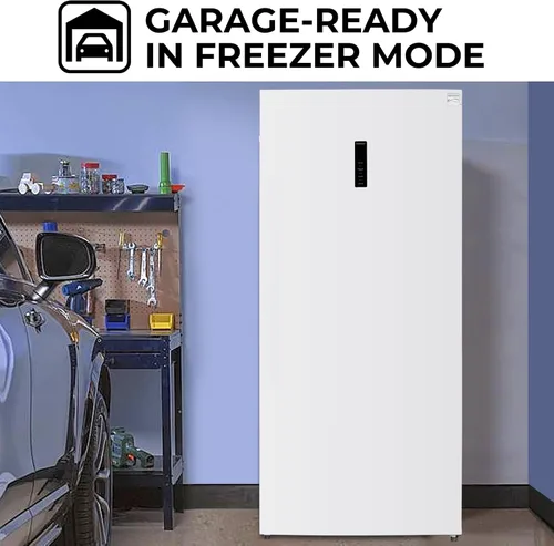 Miniatura 7 de Kenmore - Refrigerador/congelador vertical, convertible, 4 estantes, listo para garaje, almacenamiento de carne, descongelación automática