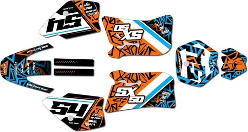 Miniatura 9 de Kit de gráficos para KTM 50SX MINI SX50 (1998-2001) Serie Cyrus Rosa 16 Mil - Adhesivos para moto Dirt Pit Bike Motocicleta, accesorios de motocross