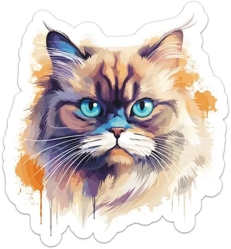 Miniatura 43 de Generic Colorida acuarela Shih Tzu - Calcomanía de vinilo impermeable para automóvil, laptop, pared, ventana, botella de agua, tamaño adhesivo
