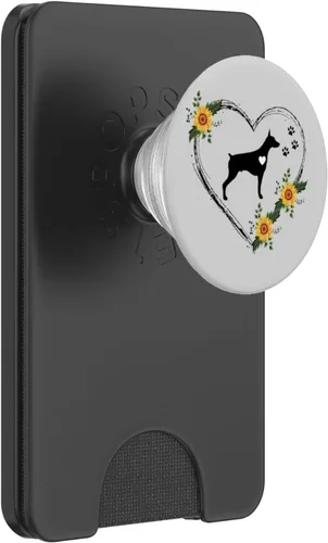 Miniatura 8 de Doberman - PopSockets intercambiables con huellas de patas en color gris
