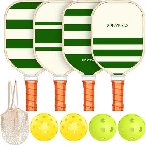 Pickleball Paddles,USAPA Approved Pickleball Paddles Set Premium Pickleball Paddle, 4 Pickleball Balls & 1 Carry Bag Gifts for Women Men Beginners &