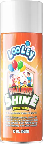 LOOLEY Spray de brillo para globos, 15 onzas líquidas de larga duración, aerosol de globo de alto brillo, fórmula impermeable y brillo instantáneo,
