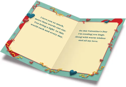 Miniatura 2 de Prime Greetings Tarjeta del día de San Valentín para nieto, hecha en Estados Unidos, ecológica, tarjeta gruesa con sobre de alta calidad de 5 x 7.75