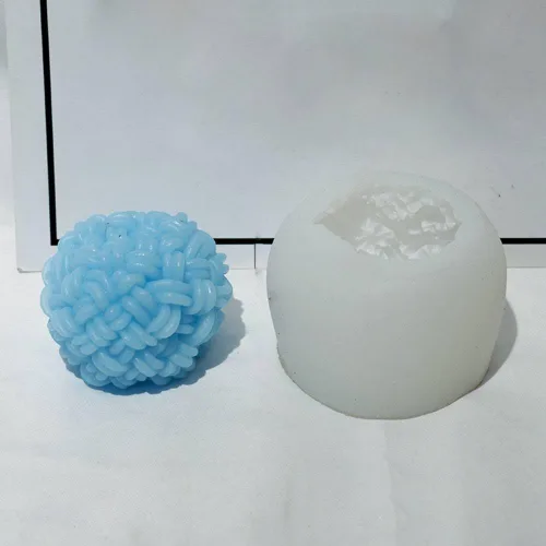 Miniatura 22 de Moldes de vela de hilo de silicona 3D para hacer velas, bricolaje, suéter, tipo piedra, molde de silicona, para hornear, hacer resina de cera