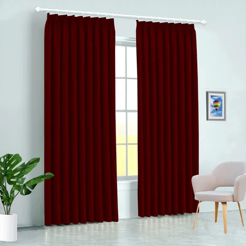 Miniatura 10 de 100% poliéster, panel de cortina de ventana de doble pellizco, con aislamiento térmico (negro, 57.9 x 72.0 in, 1 panel)