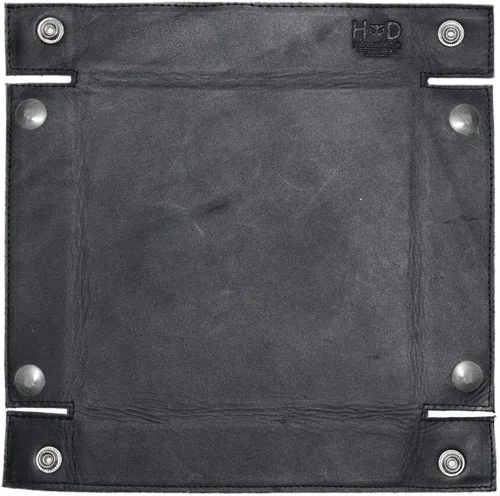 Miniatura 5 de Hide & Drink, Bandeja de cuero Catchall para cambiar, monedas, caja de joyas, gran almacenamiento, hecha a mano, color negro carbón