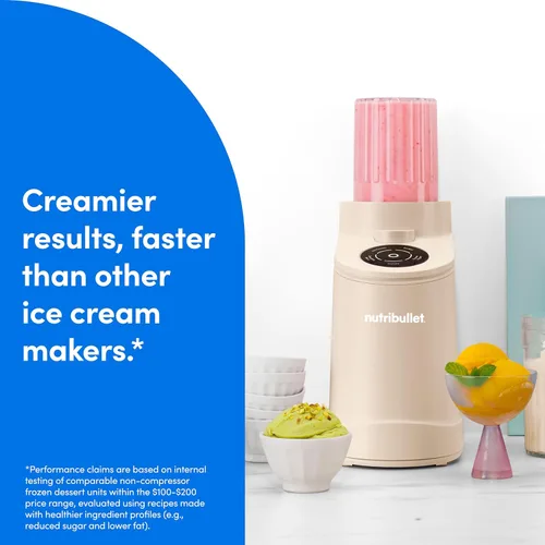 Miniatura 2 de nutribullet Chill Máquina de helados, para gelato, sorbete, yogur congelado, cuencos de batidos, tamaño compacto, (2) aptos para lavavajillas de 16