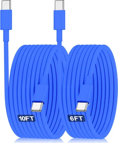 Miniatura 11 de Hzevn Cable de carga USB C de 60 W para MacBook Pro/Air y iPhone 16/15 Pro Max, certificado MFi 20V/3A, cable de carga súper rápido de 6 pies + 10
