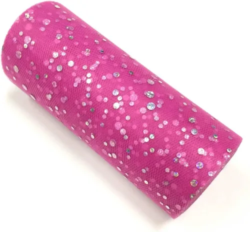 Miniatura 22 de Rollo de tul con lentejuelas con purpurina, decoración de boda, suministros de organza para fiestas de cumpleaños, carrete de tela, vestido tutú
