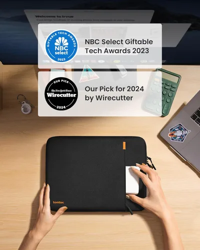 Miniatura 2 de Funda protectora Tomtoc 360° para MaaBook Air / MacBook Pro Retina de 13-13.3 pulgadas/iPad Pro de 12.9 pulgadas, Negro/Azul