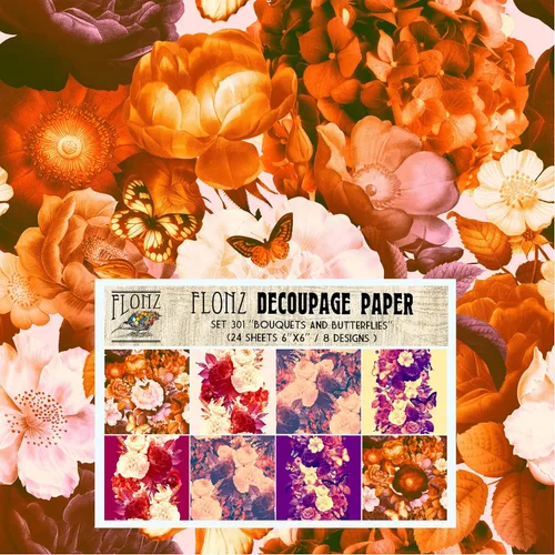 Miniatura 2 de Decoupage - Paquete de papel (24 hojas de 6 x 6 pulgadas), seda y oro, papel de patrón de estilo vintage para decoupage, manualidades y álbumes