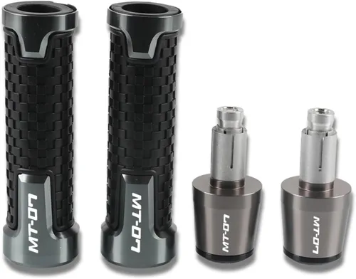 Motocicleta 22MM para Y&AMAHA MT07 MT 07 MT-07 Tracer GT 2019-2020 Accesorios de motocicleta CNC Aluminio Agarres Manillar Manillar Tapón Extremo de