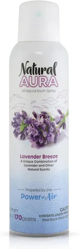 Spray para habitación Lavender Breeze - Aroma calmante de larga duración - 100% a base de plantas - Seguro para mascotas y niños - 6 onzas.