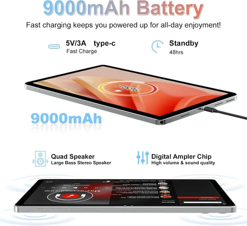 Miniatura 7 de 2026 La última tableta Android de 11 pulgadas, 18 GB de RAM, 128 GB de ROM, expansión de 1 TB, pantalla 2K, T616 Octa-Core, WiFi 5G, cámara de 13