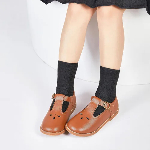 Miniatura 2 de GINFIVE Zapatos de vestir para niñas pequeñas, zapatos planos para la escuela Mary Janes
