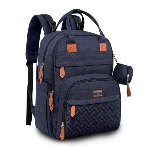 Miniatura 17 de BabbleRoo - Mochila para pañales - Bolso de viaje con artículos esenciales para bebés - Mochila multifuncional resistente al agua, bolso de viaje