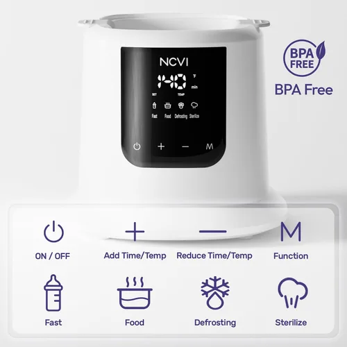 Miniatura 3 de NCVI Calentador de leche para bebé, calentamiento rápido de 3 minutos, 8 en 1, calentador de bolsas de leche materna para bebés con temporizador