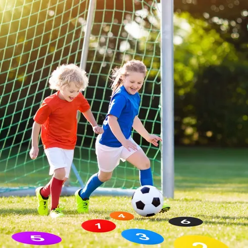 Miniatura 3 de Haploon - Juego de 10 puntos de poliéster antideslizantes de 9 pulgadas para entrenamiento de ejercicios, fútbol, fútbol, baloncesto, juego de pies