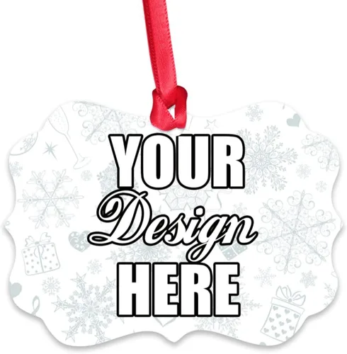 Miniatura 13 de Adornos de Navidad personalizados, colgante de cerámica personalizado con foto, texto/imagen, adorno colgante personalizado para parejas, niños