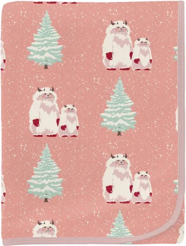 Miniatura 12 de KicKee - Manta para envolver con estampado, suave y sedosa, manta de seguridad, tamaño 40 x 29 pulgadas (gnomos rosa bebé, talla única)
