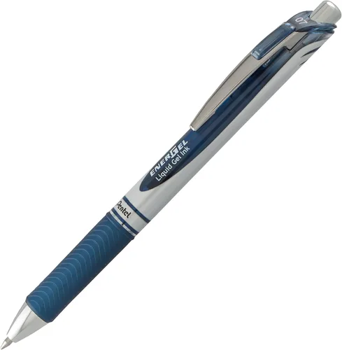 Miniatura 2 de Pentel EnerGel RTX - Bolígrafo de gel líquido retráctil (¹/₃₂ pulgadas), punta de metal, línea mediana, tinta azul marino, paquete de 2