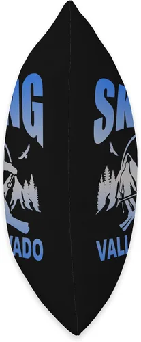 Miniatura 2 de Skiing Valle Nevado by Vertical Blue Designs Freeride Skiing Valle Nevado Chile - Almohada (16 x 16 pulgadas), multicolor
