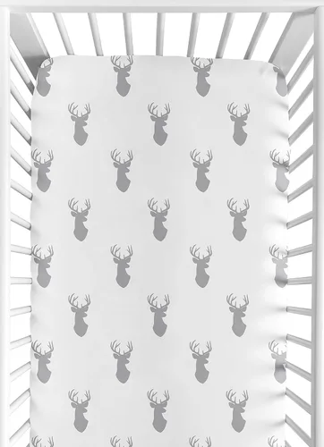 Miniatura 16 de Sábana bajera ajustable para cuna para bebé o niño pequeño en blanco y negro para colección de parches rústicos por Sweet Jojo Designs flecha negra