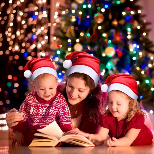 Miniatura 5 de SATINIOR 12 sombreros de Papá Noel, sombrero de tela no tejida para vacaciones, suministros de fiesta de Navidad
