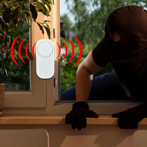 Miniatura 2 de Paquete de 12 alarmas de seguridad inalámbricas para ventana/puerta, sensor magnético, alarma de alerta antirrobo para piscina, súper fuertes