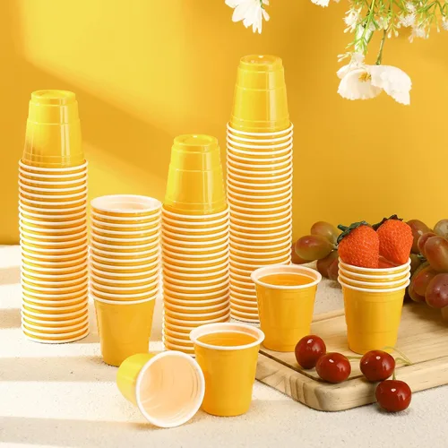 Miniatura 6 de Roshtia Paquete de 100 vasos de plástico de 2 onzas, mini vasos de chupito desechables de graduación de 2 onzas para fiesta de graduación, boda