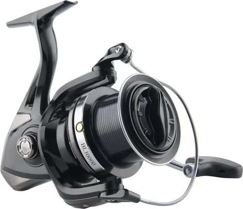 Miniatura 10 de Big Game Surf Spinning Carrete de pesca 8000/12000, 44.1 lbs de potencia de arrastre sin holgura, asiento de carrete de metal, engranaje de aleación